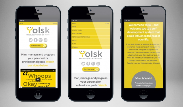 Yolsk - Looks great on a Mobile Device