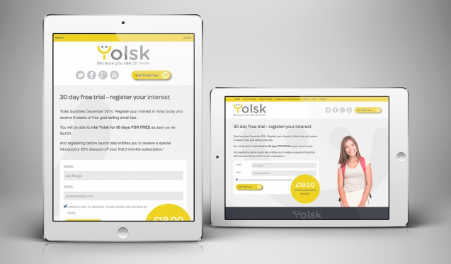 Yolsk - Different layouts depending on device size
